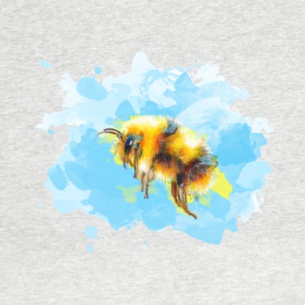 Bumble Away, Bumble Bee by Flo Art Studio